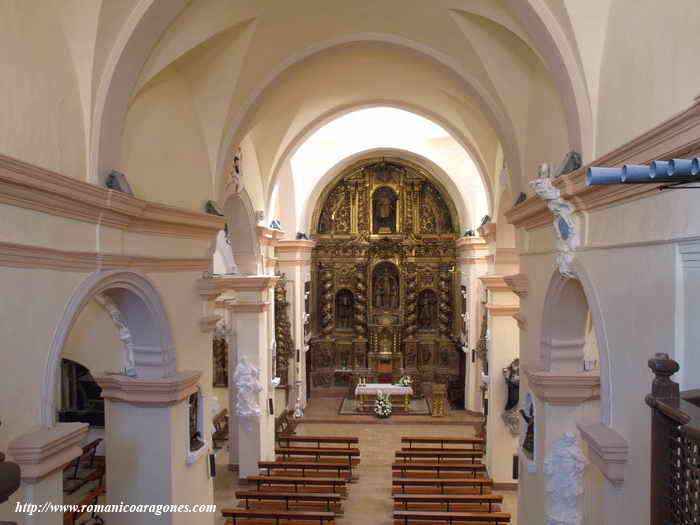 INTERIOR DEL TEMPLO HACIA EL ESTE, DESDE EL CORO